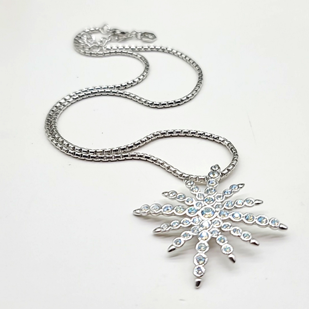 $119 NWOTS! Touchstone by Swarovski Austrian Crystal "Snowflake" Pendant ❄️ - Picture 12 of 12